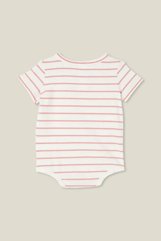 Baby Rompers and All In Ones Cotton On The Short Sleeve Bubbysuit Vanillazephyr Stripe