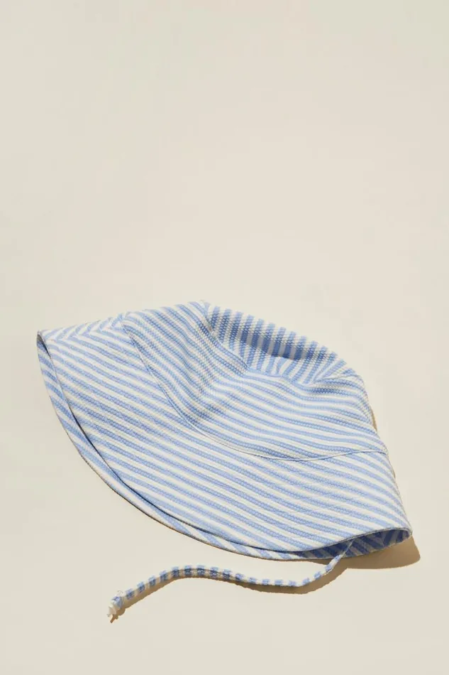 Baby Swimwear Cotton On Baby Swim Bucket Hat Dusk Bluevanilla Rio Stripe