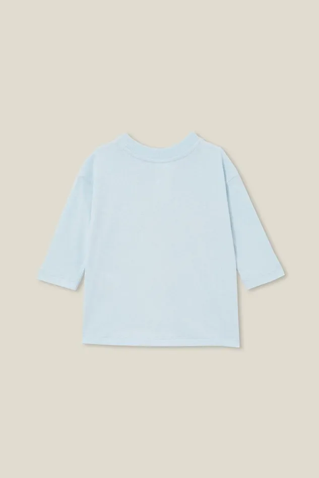 Baby Tops Jackets and Sweaters Cotton On Andie Drop Shoulder Long Sleeve Tee Lcn Lcn Dis Fristy Bluelittle Cinderella