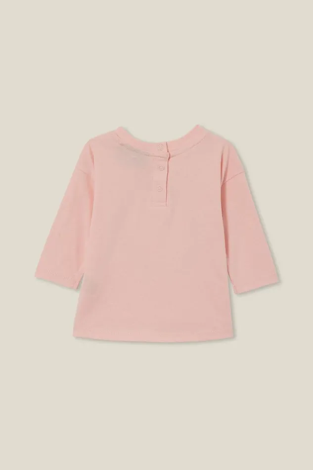Baby Tops Jackets and Sweaters Cotton On Andie Drop Shoulder Long Sleeve Tee Lcn Lcn Per Pinkypink Floyd World Tour
