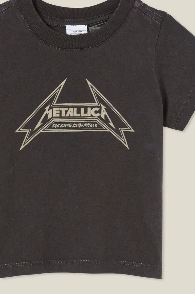Baby Tops Jackets and Sweaters Cotton On Jamie Short Sleeve TeeLicense Lcn Pro Phantommetalica Metal Attack