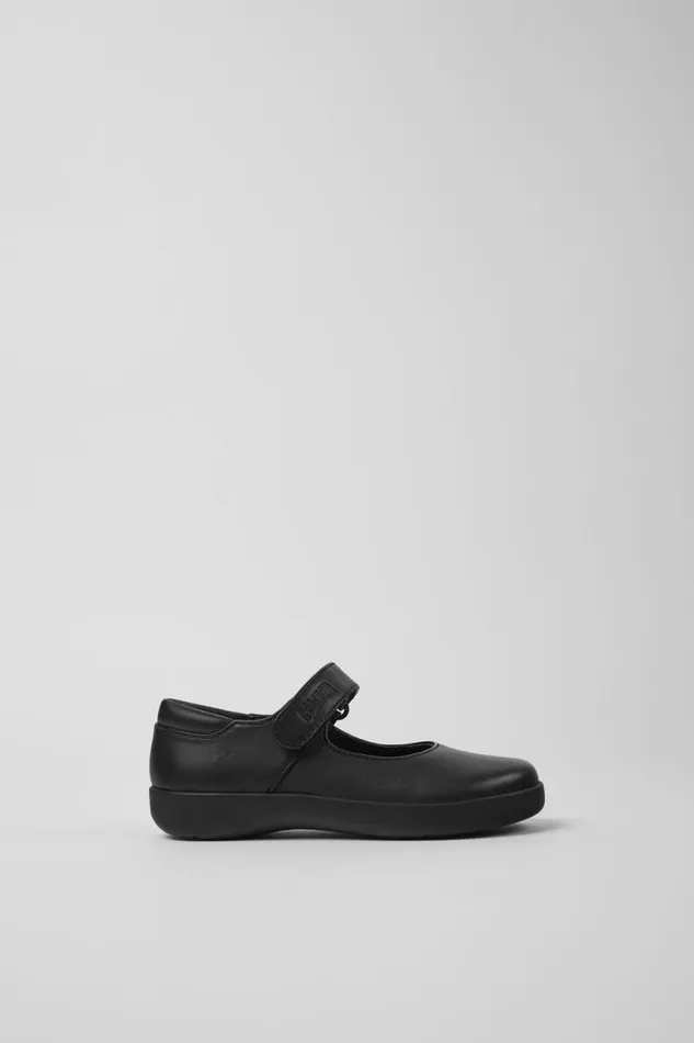 Ballerinas Kids Camper Spiral Comet Black Leather Shoes