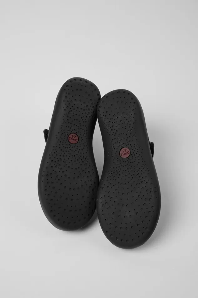 Ballerinas Kids Camper Spiral Comet Black Leather Shoes