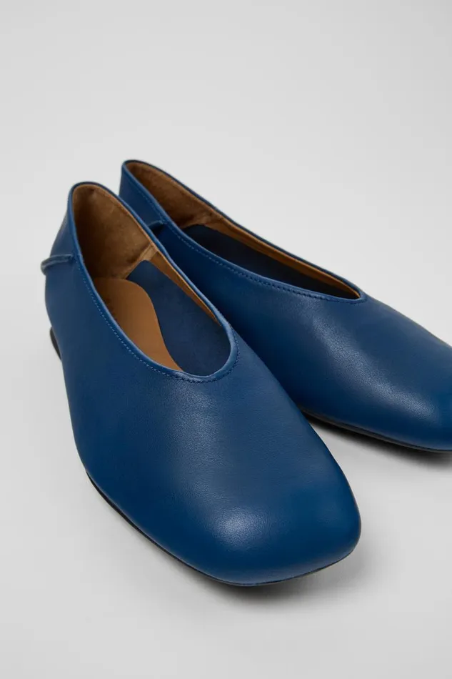 Ballerinas Women Camper Casi Myra Blue Leather Ballerinas