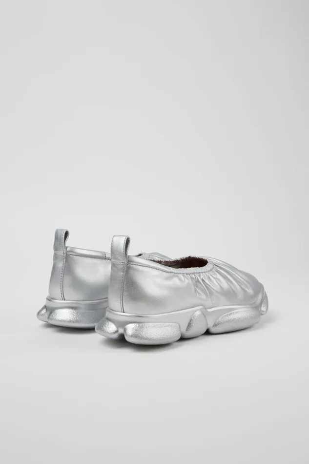 Ballerinas Women Camper Karst Silver Leather Shoes Ballerinas Women Camper Karst Silver Leather Shoes