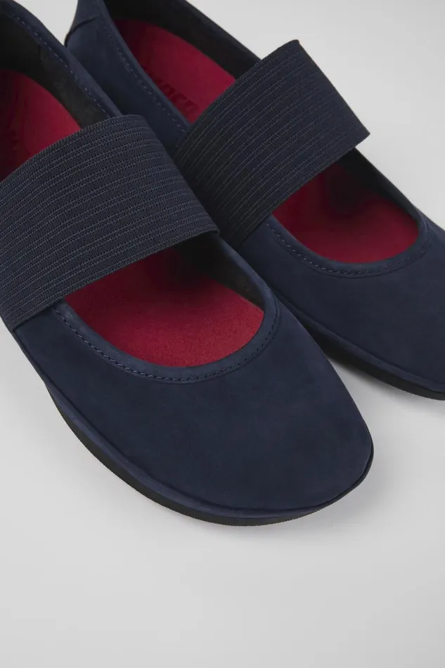 Ballerinas Women Camper Right Blue Nubuck Ballerina