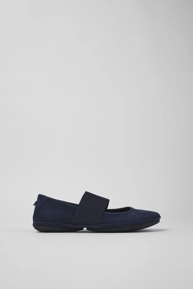 Ballerinas Women Camper Right Blue Nubuck Ballerina