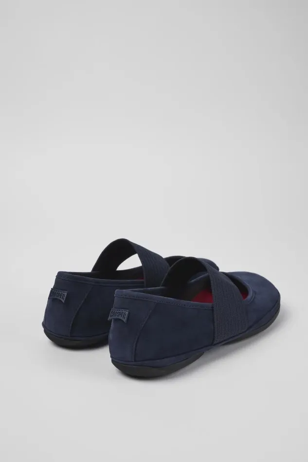 Ballerinas Women Camper Right Blue Nubuck Ballerina