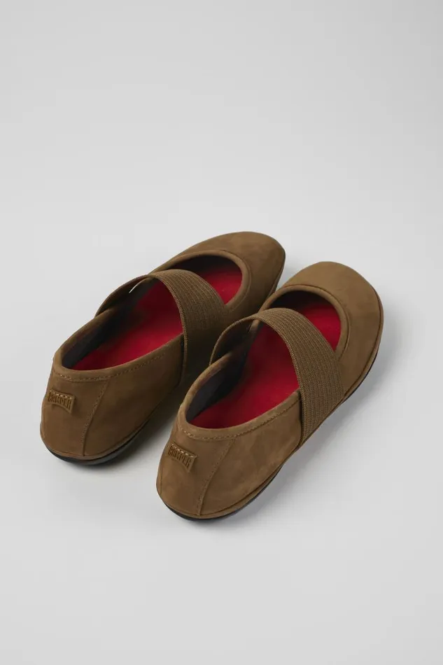 Ballerinas Women Camper Right Brown Nubuck Ballerinas