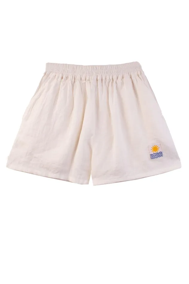 Basic Linen Shorts Ivory WomensShop LF Markey Shorts