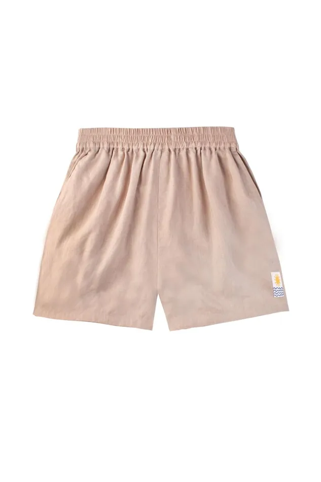 Basic Linen Shorts Mushroom WomensShop LF Markey Shorts