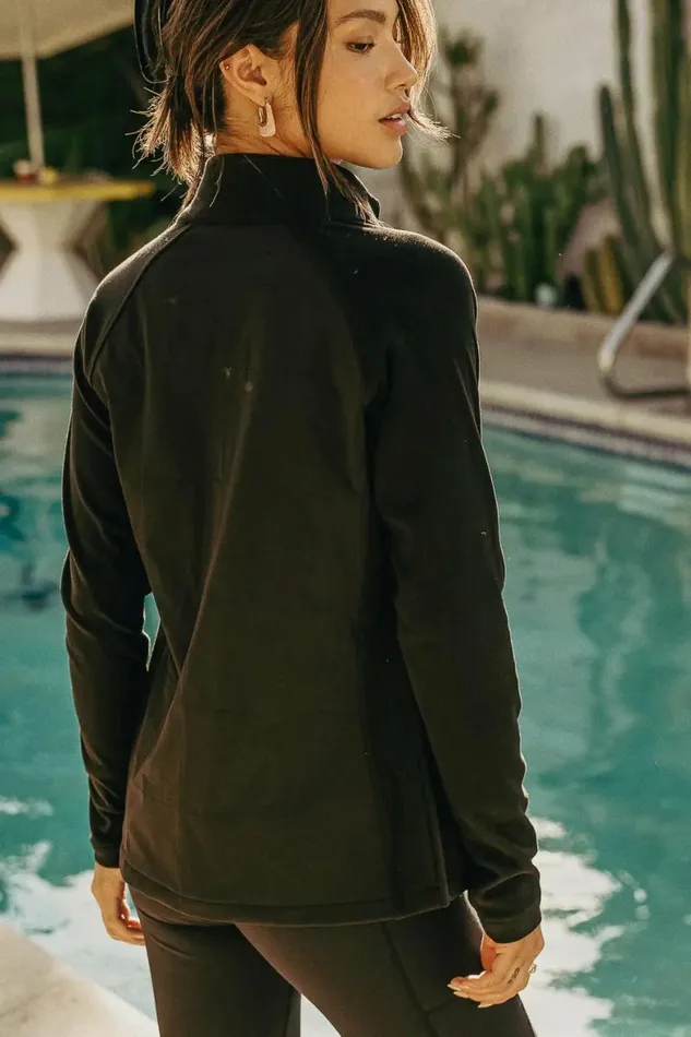 Beckham Zip Up Jacket In Black Black Women Bohme Outerwear
