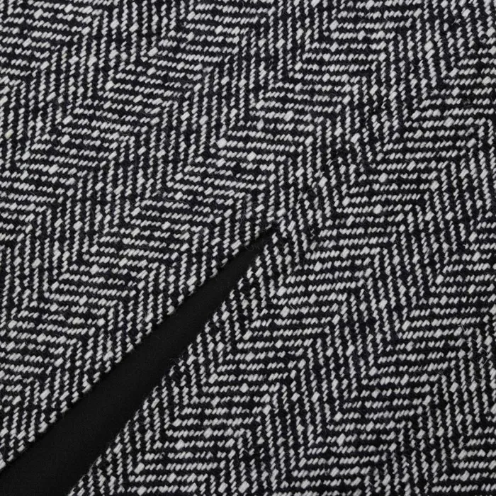 Black Herringbone Midi Skirt Women Self Portrait Bottoms
