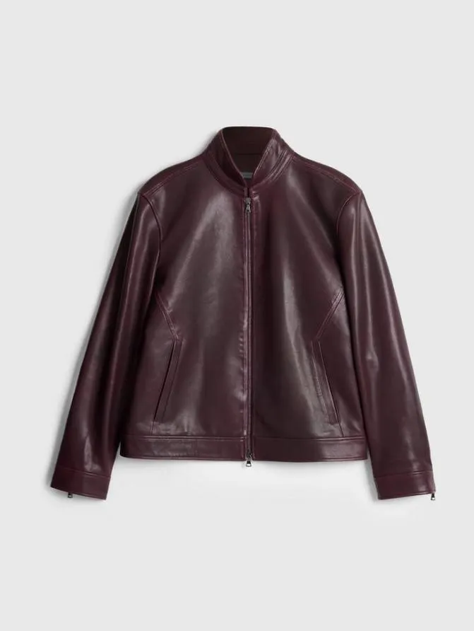 BLAKE RACER JACKET Merlot Clothing John Varvatos Leather Jackets