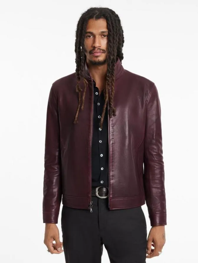 BLAKE RACER JACKET Merlot Clothing John Varvatos Leather Jackets