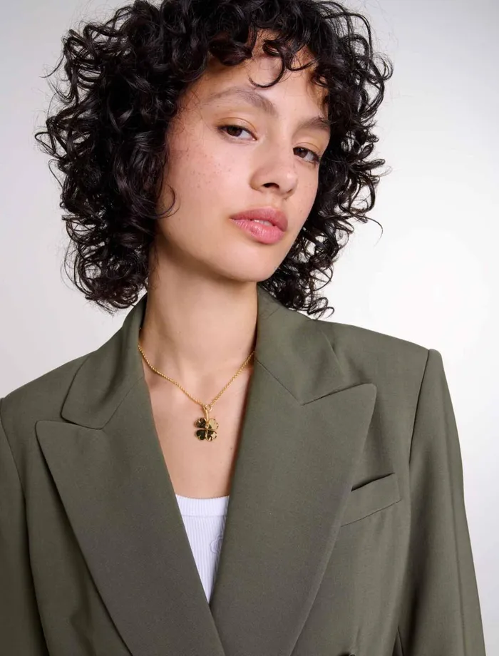 Blazers and Jackets Women Maje SlimFit Suit Jacket Khaki