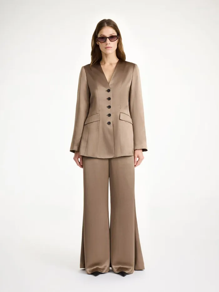 Blazers Women By Malene Birger Rinnah Singlebreasted Blazer Shitake