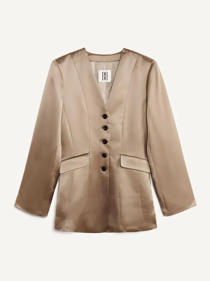 Blazers Women By Malene Birger Rinnah Singlebreasted Blazer Shitake