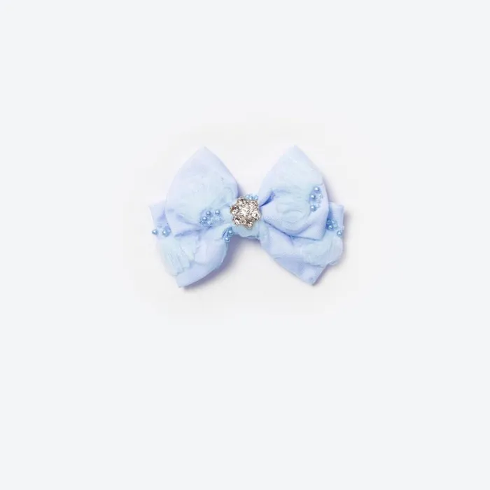 Blue Tulle Bow Hairclip WomenKids Self Portrait Flower Girl