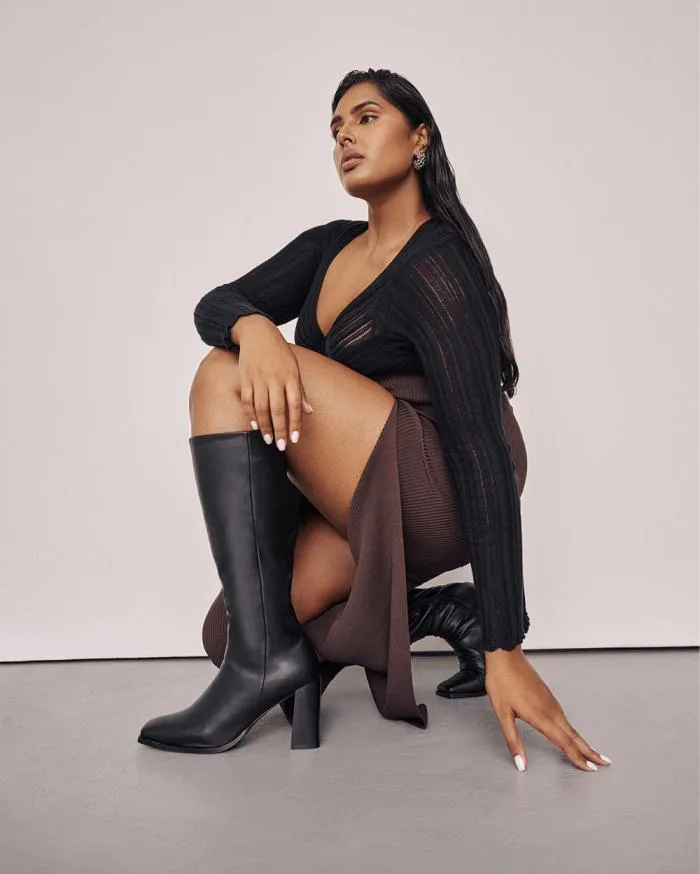 Boots Billini Knee High Boots CASTON CURVE BLACK