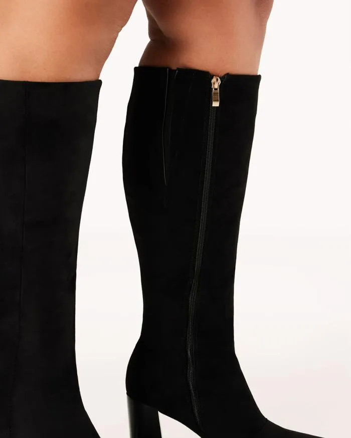 Boots Billini Knee High Boots CASTON CURVE BLACK SUEDE