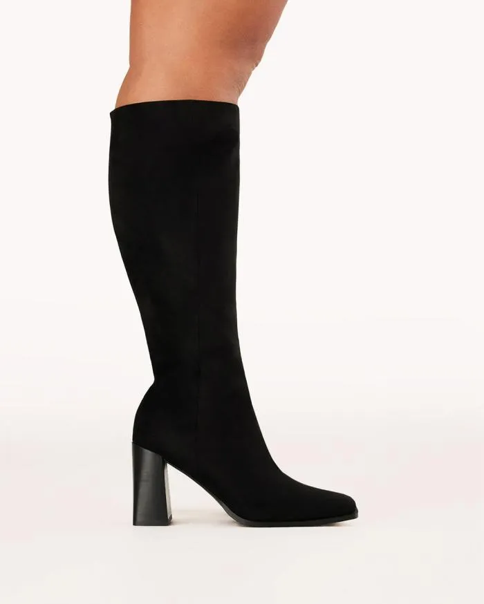 Boots Billini Knee High Boots CASTON CURVE BLACK SUEDE