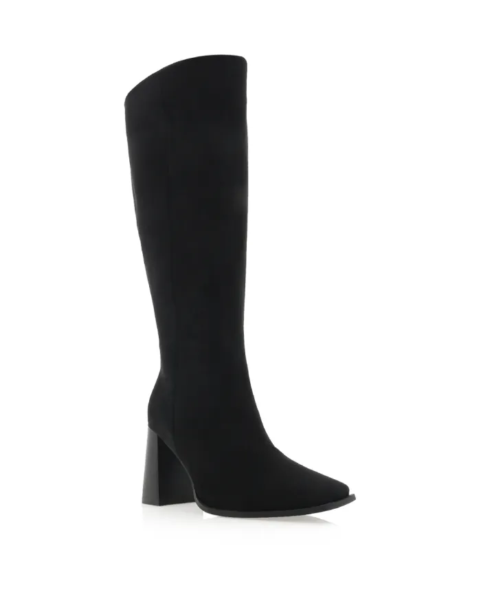 Boots Billini Knee High Boots CASTON CURVE BLACK SUEDE