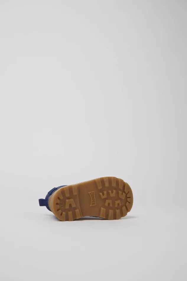 Boots Kids Camper Brutus Blue Leather Laceup Boots Boots Kids Camper Brutus Blue Leather Laceup Boots