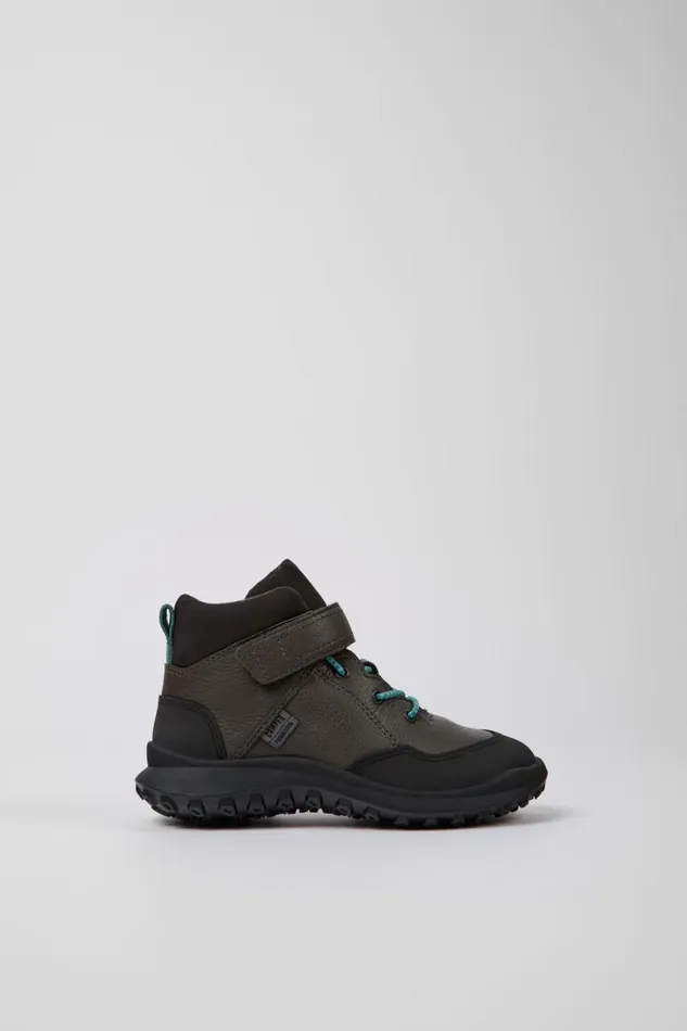 Boots Kids Camper CRCLR PrimaLoft Grey Leather And Textile Ankle Boots Boots Kids Camper CRCLR PrimaLoft Grey Leather And Textile Ankle Boots