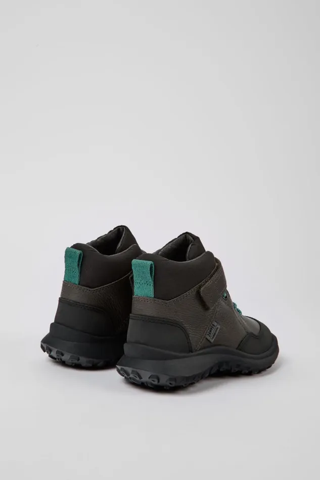 Boots Kids Camper CRCLR PrimaLoft Grey Leather And Textile Ankle Boots Boots Kids Camper CRCLR PrimaLoft Grey Leather And Textile Ankle Boots