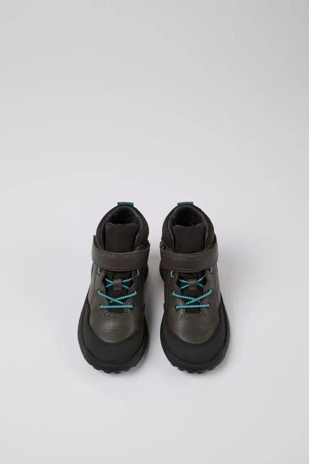Boots Kids Camper CRCLR PrimaLoft Grey Leather And Textile Ankle Boots Boots Kids Camper CRCLR PrimaLoft Grey Leather And Textile Ankle Boots
