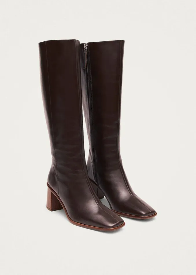 Boots Women ALOHAS East Coffee Brown Leather Boots