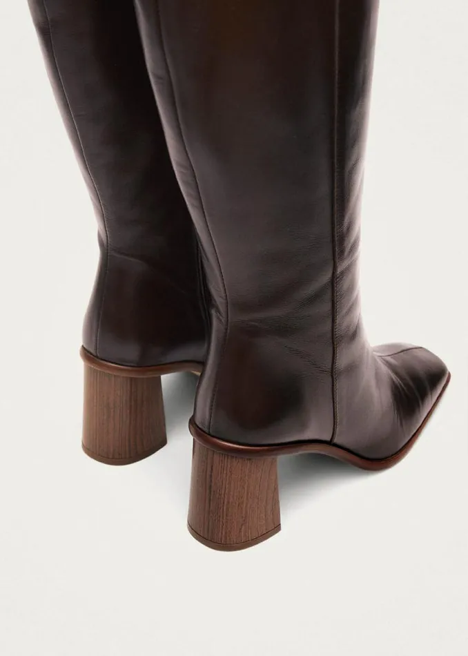 Boots Women ALOHAS East Coffee Brown Leather Boots