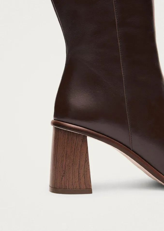 Boots Women ALOHAS East Coffee Brown Leather Boots