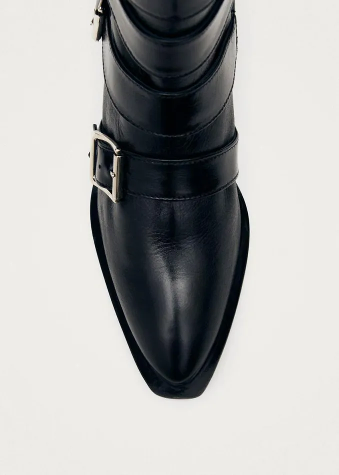 Boots Women ALOHAS Eras Black Leather Ankle Boots