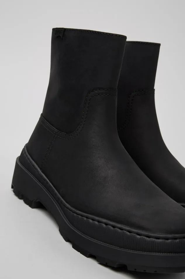 Boots Women Camper Brutus Trek MICHELIN Black Nubuck Boots