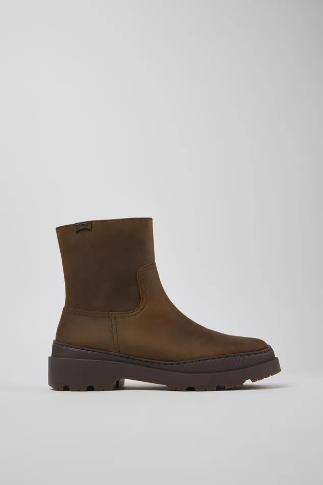 Boots Women Camper Brutus Trek MICHELIN Brown Nubuck Boots