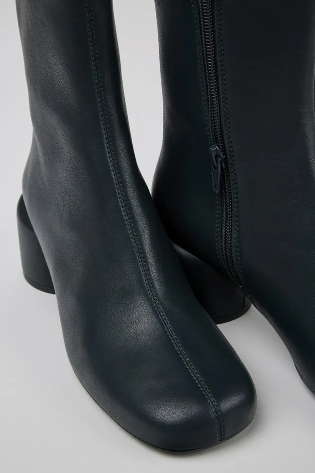 Boots Women Camper Niki Green Leather Boots