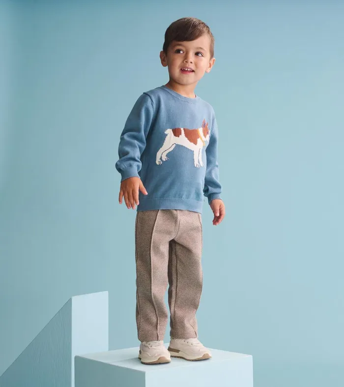 Bottoms Baby and Toddler Hatley Baby and Toddler Boys Brown Sugar Herringbone Pants