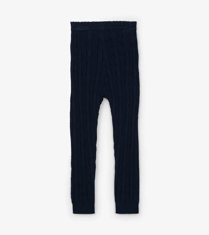 Bottoms Baby and Toddler Hatley Baby Navy Cable Knit Leggings