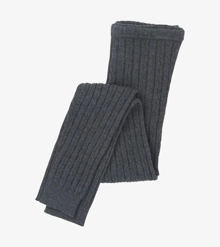 Bottoms Girls Hatley Girls Charcoal Cable Knit Tights