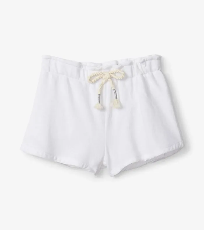 Bottoms Girls Hatley Girls White Adventure Shorts