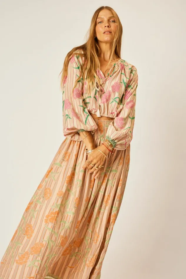Bottoms Shop Natalie Martin BELLA SKIRT Chamomile Apricot