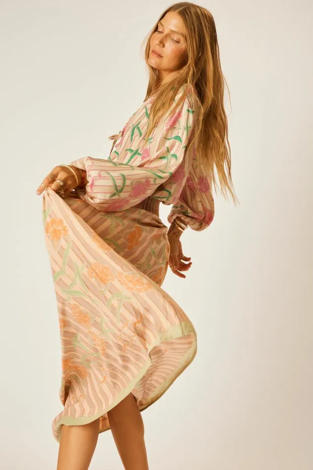 Bottoms Shop Natalie Martin BELLA SKIRT Chamomile Apricot