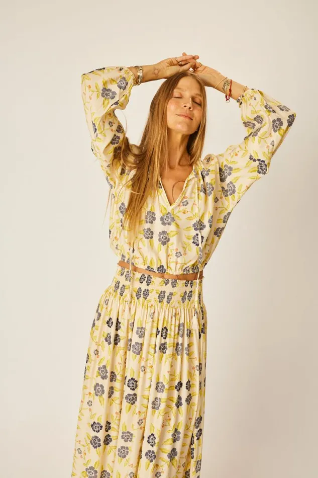 Bottoms Shop Natalie Martin BELLA SKIRT Prairie Indigo