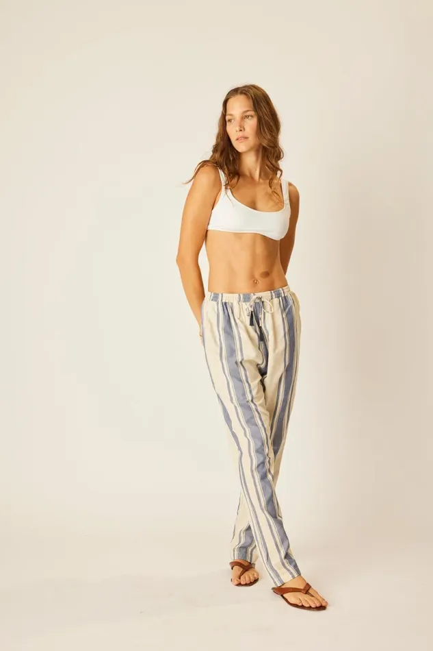 Bottoms Shop Natalie Martin BIANCA PANT French Stripe Blue