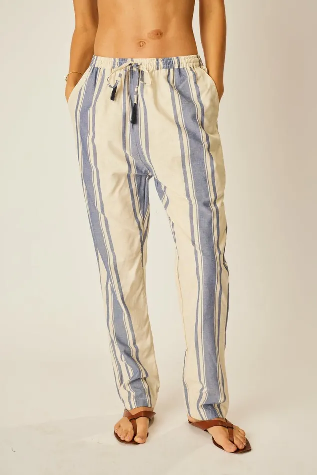 Bottoms Shop Natalie Martin BIANCA PANT French Stripe Blue