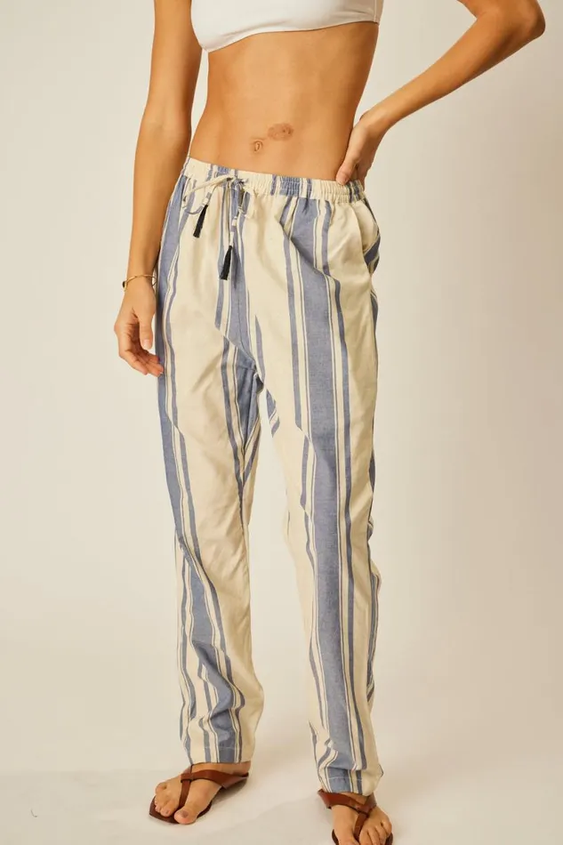 Bottoms Shop Natalie Martin BIANCA PANT French Stripe Blue