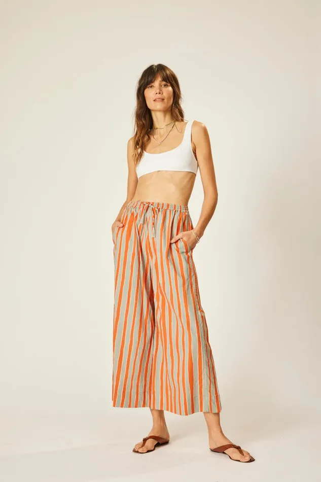 Bottoms Shop Natalie Martin LAUREN PANT Batik Stripe Navy