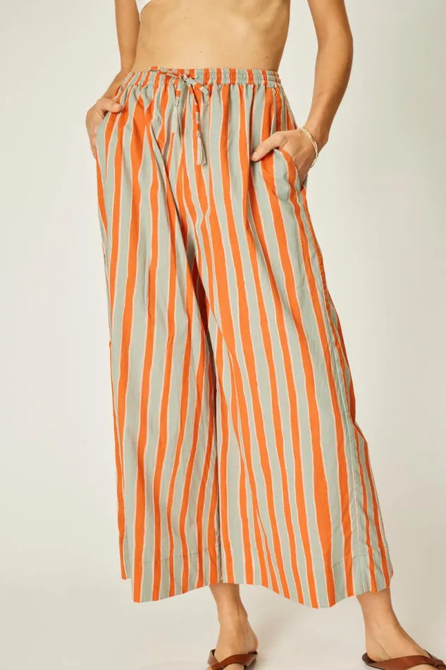 Bottoms Shop Natalie Martin LAUREN PANT Batik Stripe Navy